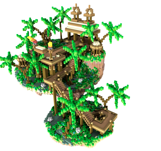 Floating Tropical Skyblock Spawn [100x100]